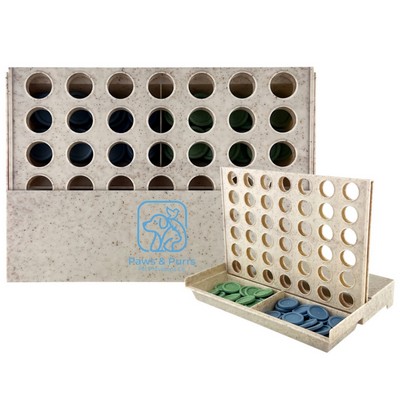 Wheat Straw Four-in-a-Row Strategy Game Set