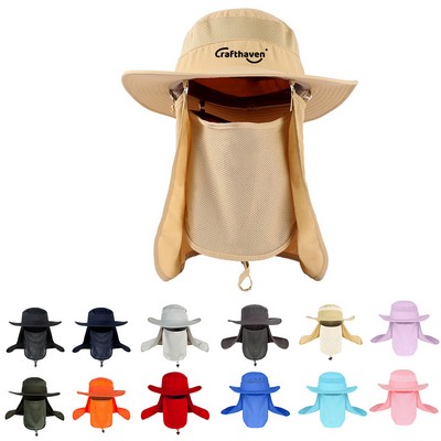 Fishing Hat With Face Cover & Neck Flap