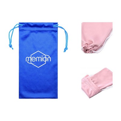 Microfiber Cloth Soft Scratch Resistant Drawstring Sunglass Storage Pouch
