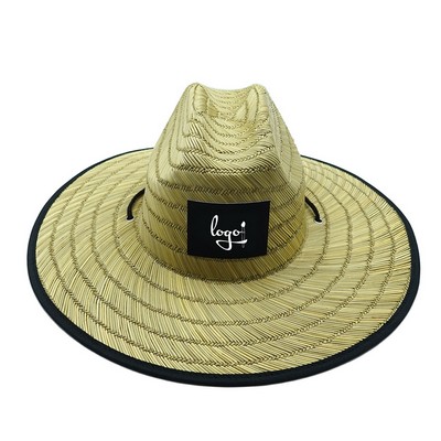 Wide Brim Outdoor Lifeguard Straw Sun Hat