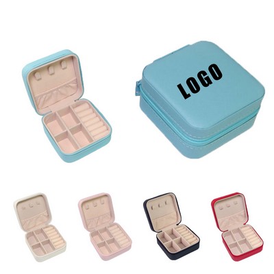 Compact Velvet Lined Travel Jewelry Storage Case
