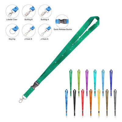 3/4" Dye Sublimation Quick Release Polyester Badge Lanyard