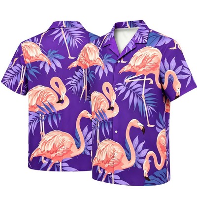 140GSM Sublimated Cuban Collar Beach Hawaiian Shirt