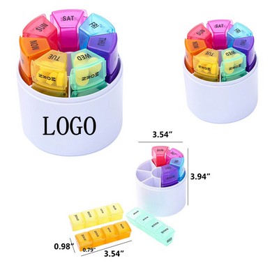 Portable Weekly Pill Organizer Storage Box