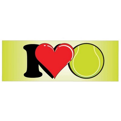 I Love Tennis Panoramic Badge w/ Bar Pin (1 5/8"x4 5/8")