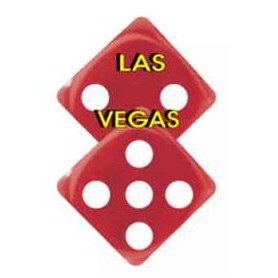 Las Vegas Dice Promotional Magnet w/ Strip Magnet (6 Square Inch)