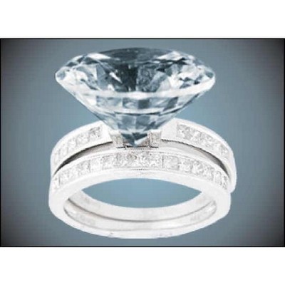 Diamond Ring Metal Photo Magnet (2 1/2"x3 1/2")