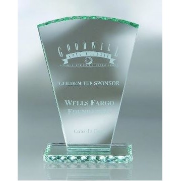 Small Pearl Edge Jade Glass Fan Award