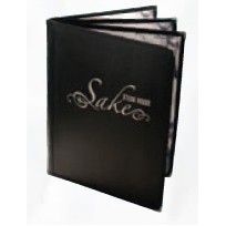Chelsea Quad Booklet/6 View Menu Jacket w/Solid Back Panel (Holds 8 1/2"x11" Inserts)
