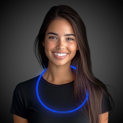 22" Single Color Superior Blue Glow Necklace(Blank)