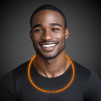 22" Single Color Superior Orange Glow Necklace(Blank)