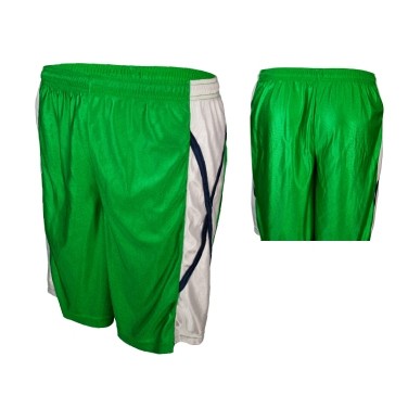 Youth Dazzle Cloth Short w/ Side Contrast X Panel & Piping (5" Inseam)