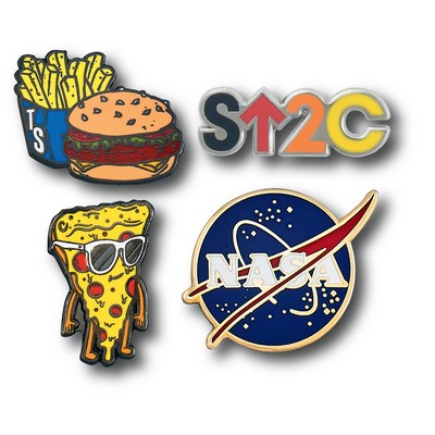 Custom Lapel Pins - 7/8" (0.875") Cloisonne Hard Enamel