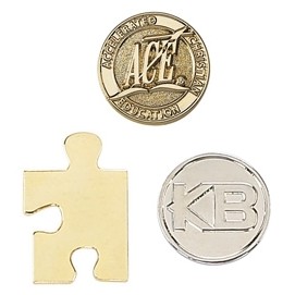1 1/8" (1.125") Die Struck High Polish Lapel Pin