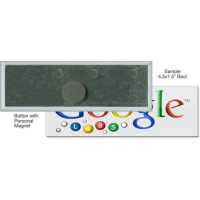 Custom Buttons - 4.5'' x 1.5'' Rectangle Button, Personal Magnet
