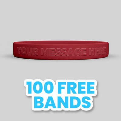 Custom Embossed Wristbands - 3/4"