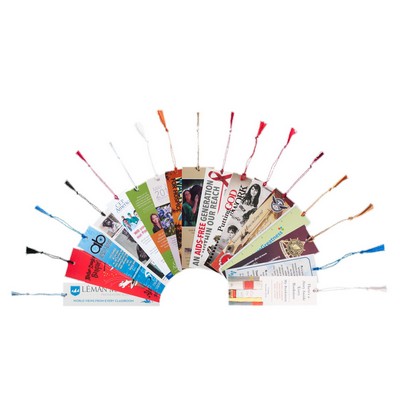 Full-Color Bookmarks | 3.5" x 8.5" | 16pt | Chainette Tassel