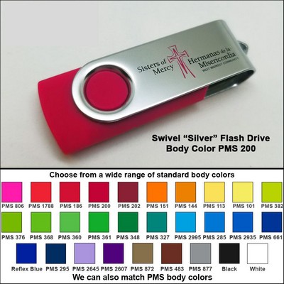 Swivel Flash Drive - 8 GB Memory - Body PMS 200