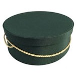 Dark Green Hat Box (14 3/4"x7 1/2")