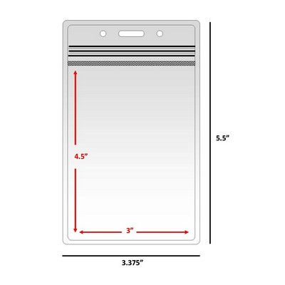 Sealed Vertical Badge Holder (3" x 4")