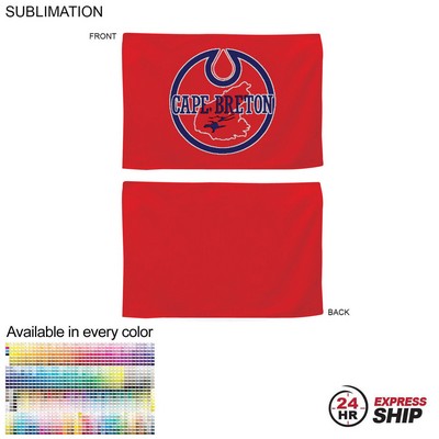 24 Hr Express Ship -Colored Microfiber Dri-Lite Terry Rally, Sports, Skate Towel, Sublimated 12"x18"