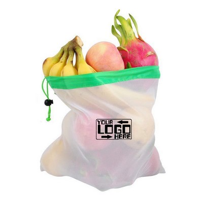 Full color 12" x 13.8" Mesh produce bags