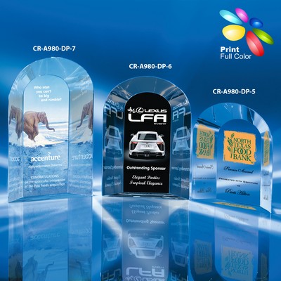 Double Arch Crystal Award 7"H