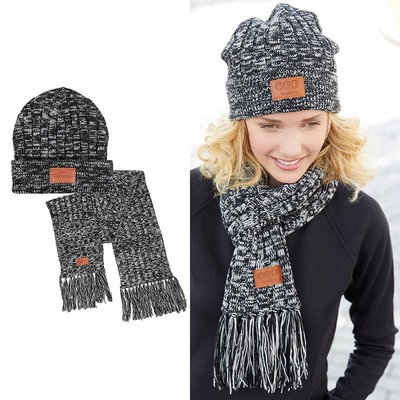 LeemanÂ™ 2-in-1 Heathered Knit Winter Set