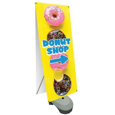 30x69" Zeppy Double-Sided Outdoor Banner Stand (Graphic Package)