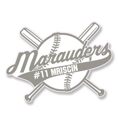 Decal On White Vinyl Material - Laminated For Extended Outdoor Use (9"X9.5")