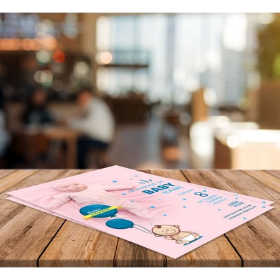 Flat Birth Announcement Cards (4" x 6")
