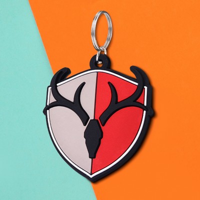 3.25" Custom 2D PVC Keychain