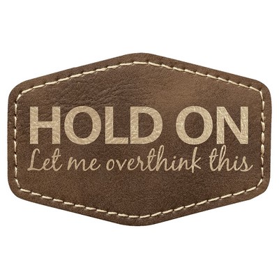 Hex Leatherette Patch with Adhesive