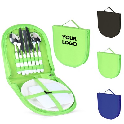 13pcs Picnic Mess Kit Portable Camping Silverware Utensil Set