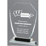 Shield Crystal Award, 8.5"H