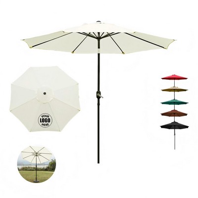 9' Patio Umbrella Outdoor Table Umbrella 8 Sturdy Ribs
