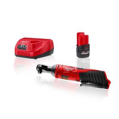 Milwaukee M12 Cordless 3/8" Ratchet W/ Battery & Charger