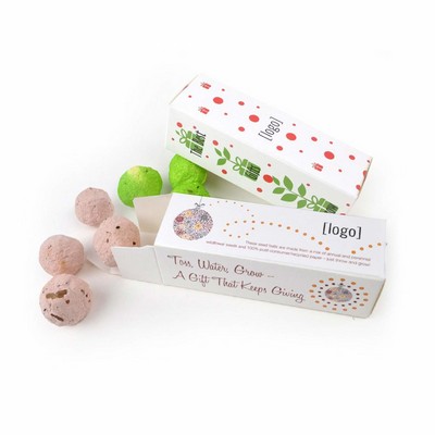 Holiday Cardstock Gift Box with 4 Bombs inside