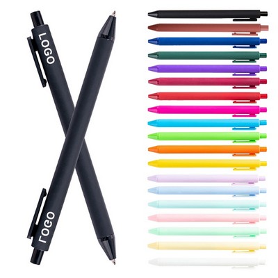 Candy Color Click Pen with Smooth Medium Oil Ink