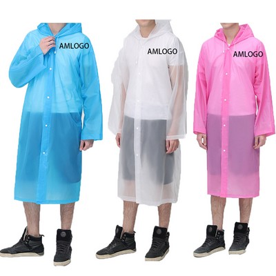 Reusable Adult Rain Ponchos in Transparent Style
