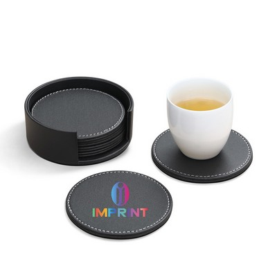 Leather Coasters With Holder