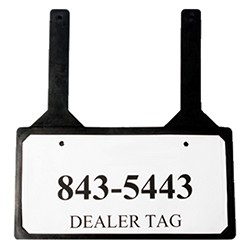 Demo License Plate Holder W/ 2 Straps