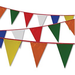 Multi Color Triangle Pennants
