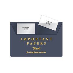Vinyl Document Holder