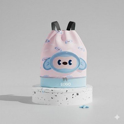 EVA Kids' Swimming Backpack Wet-Dry Separation Beach Bag Large Capacity Children's Travel Pack