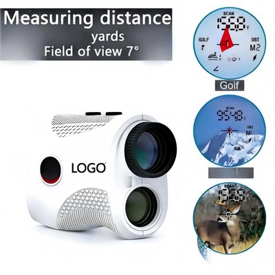 1200-Yard Laser Rangefinder With 7x Magnification And Slope Compensation,