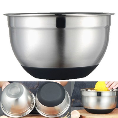 3 Quart Stainless Steel Bowl With A Rubber Bottom