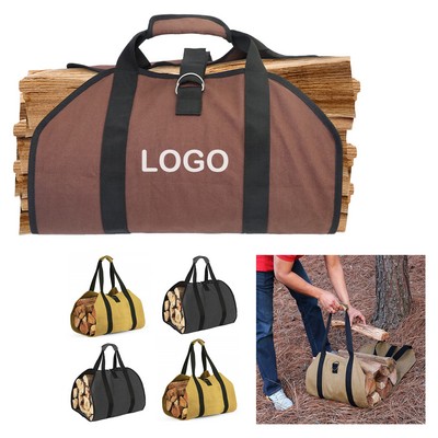 Waxed Canvas Log Carrier