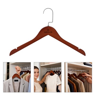 Premium Wooden Clothes Hanger With Notches