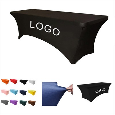 MOQ 1 6' Custom Elastic Tablecloth Stretch Table Cover